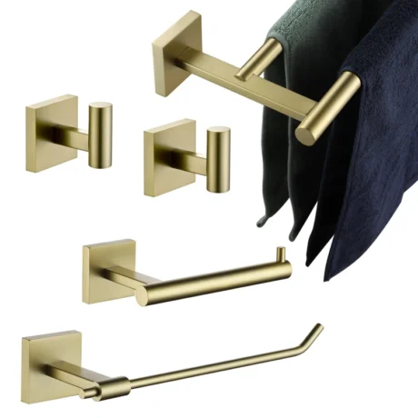 B11A5-BG 5 - Piece Bathroom Hardware Set (Set of 5)