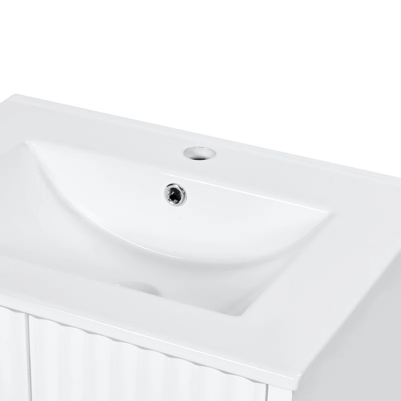 Ballou 23.2'' Single Bathroom Vanity with Ceramic Top - Image 4