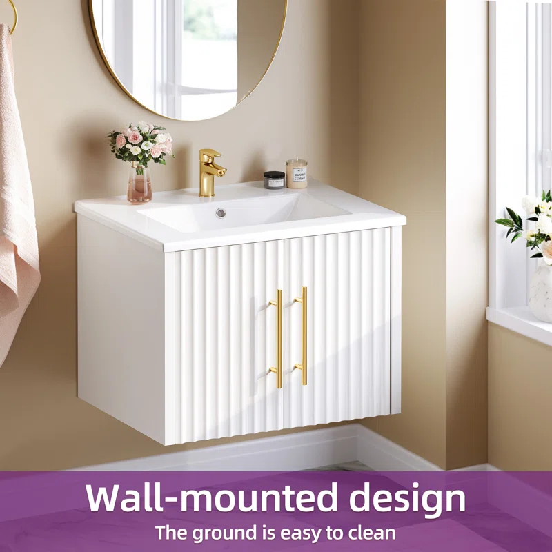 Ballou 23.2'' Single Bathroom Vanity with Ceramic Top - Image 8