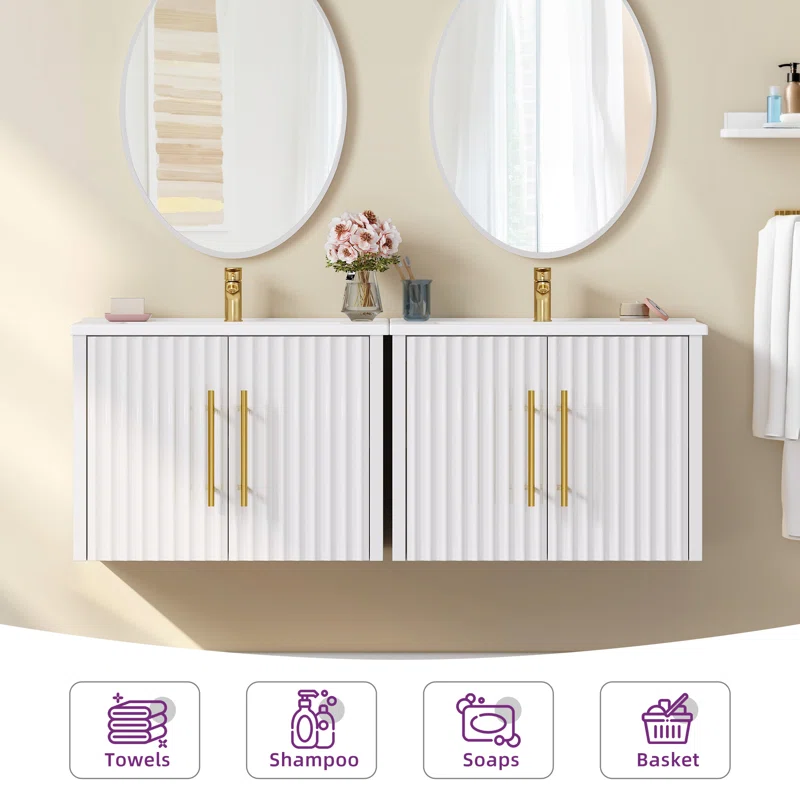 Ballou 23.2'' Single Bathroom Vanity with Ceramic Top - Image 9