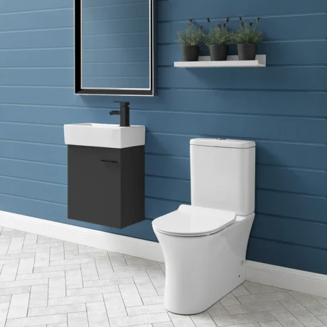 SM-2T120 Calice Two-Piece Elongated Rear Outlet Toilet Dual-Flush 0.8/1.28 gpf