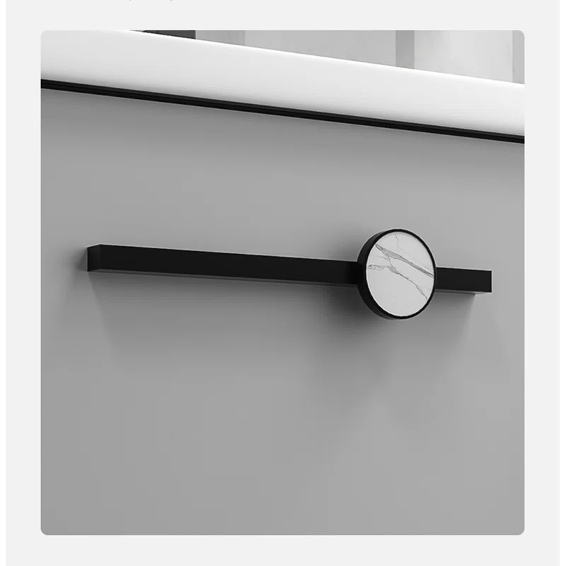 Gray Cares 31.5" Single Bathroom Vanity Set with Mirror - Image 3