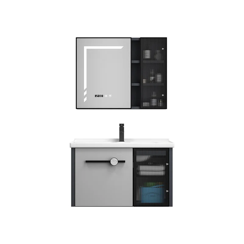 White Cares 31.5" Single Bathroom Vanity Set with Mirror - Image 2