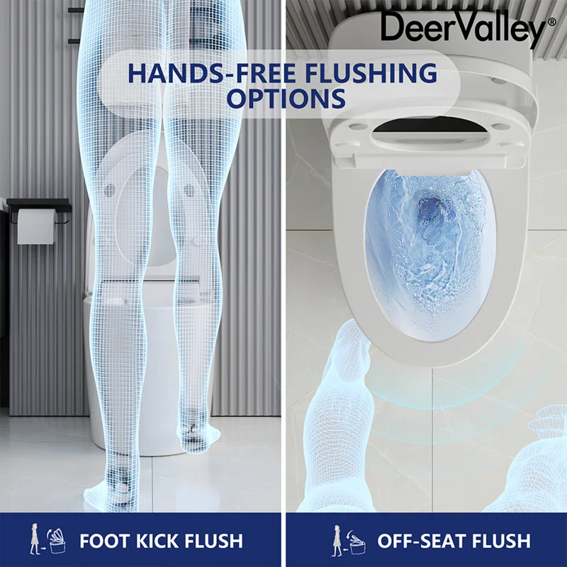 DV-1S0159-V1 Smart Toilet, Auto Flush, Heated Seat, Tankless One-Piece Toilets For Bathrooms - Image 6