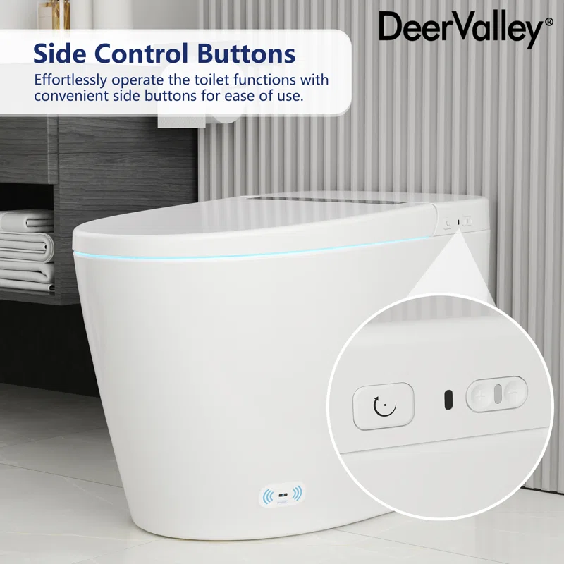 DV-1S0159-V1 Smart Toilet, Auto Flush, Heated Seat, Tankless One-Piece Toilets For Bathrooms - Image 5