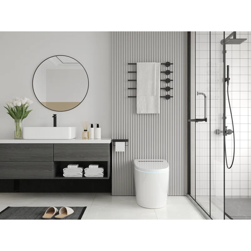 DV-1S0159-V1 Smart Toilet, Auto Flush, Heated Seat, Tankless One-Piece Toilets For Bathrooms - Image 4