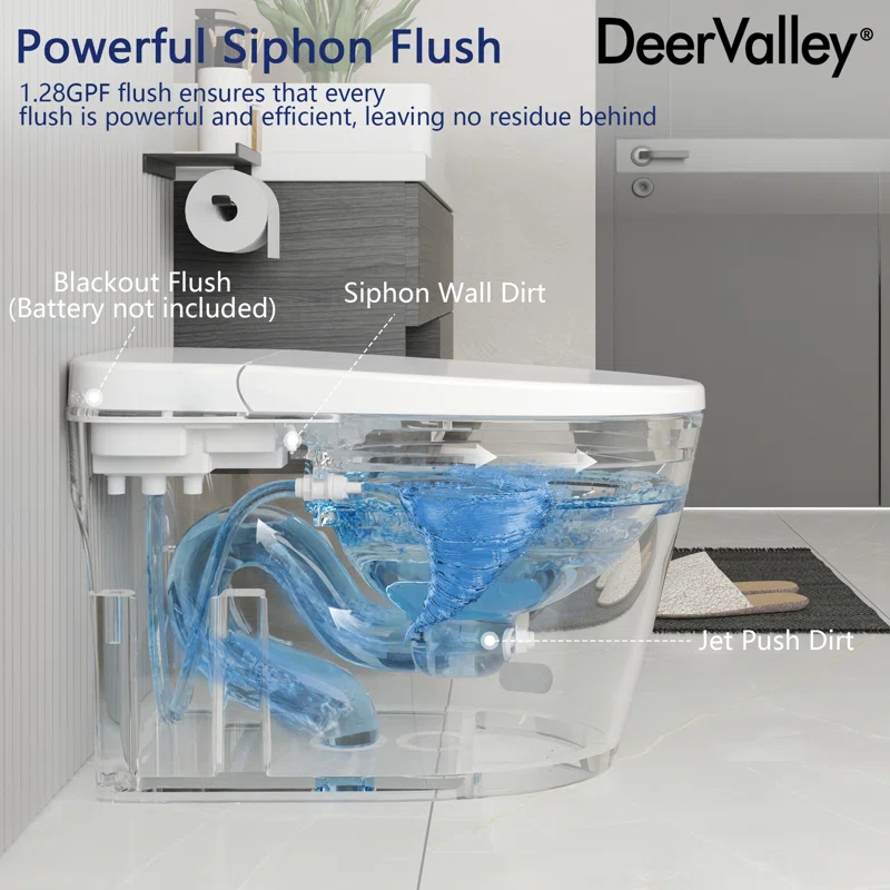 DV-1S0159-V1 Smart Toilet, Auto Flush, Heated Seat, Tankless One-Piece Toilets For Bathrooms - Image 13