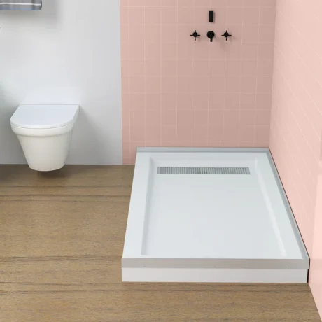 N-SS6032-W 60'' W 32'' D Rectangle Shower Base - White