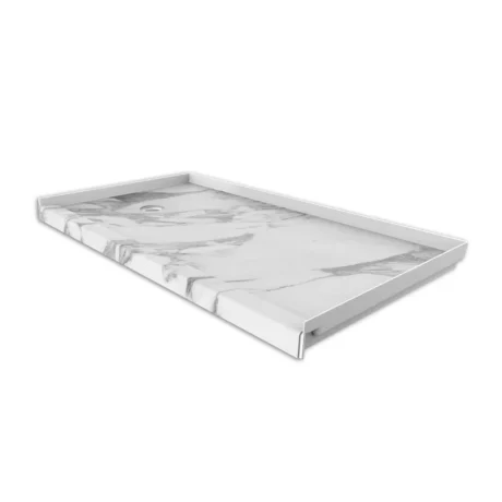 FLXSBL6032CW 60'' W 32'' D Rectangular Single Shower Base - Calacatta White Color