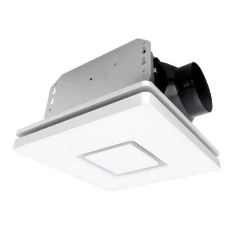 AK1390N2-W 90 CFM, 1.5 Sones Exhaust Fan for Bathroom Lighting Energy Star Certified Ceiling Ventilation - White Color