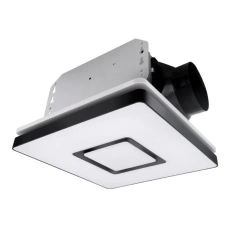 AK1390N2-B 90 CFM, 1.5 Sones Exhaust Fan for Bathroom Lighting Energy Star Certified Ceiling Ventilation - Matte Black Color