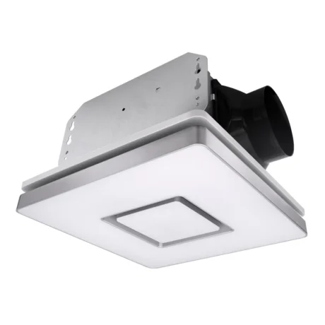 AK1390N2-S 90 CFM, 1.5 Sones Exhaust Fan for Bathroom Lighting Energy Star Certified Ceiling Ventilation - Silver Color