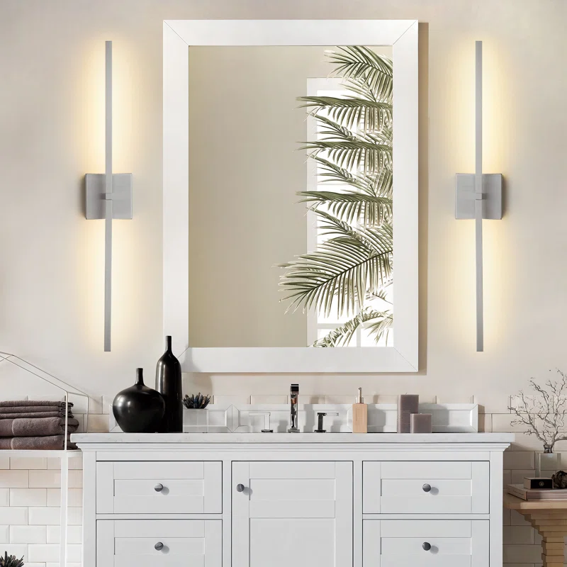Jaiman 2-Light 30'' Dimmable LED Bath Bar - Brushed Nickel Color - Image 2