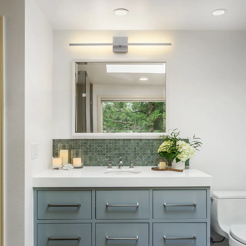 Jaiman 2-Light 30'' Dimmable LED Bath Bar - Brushed Nickel Color - Image 4