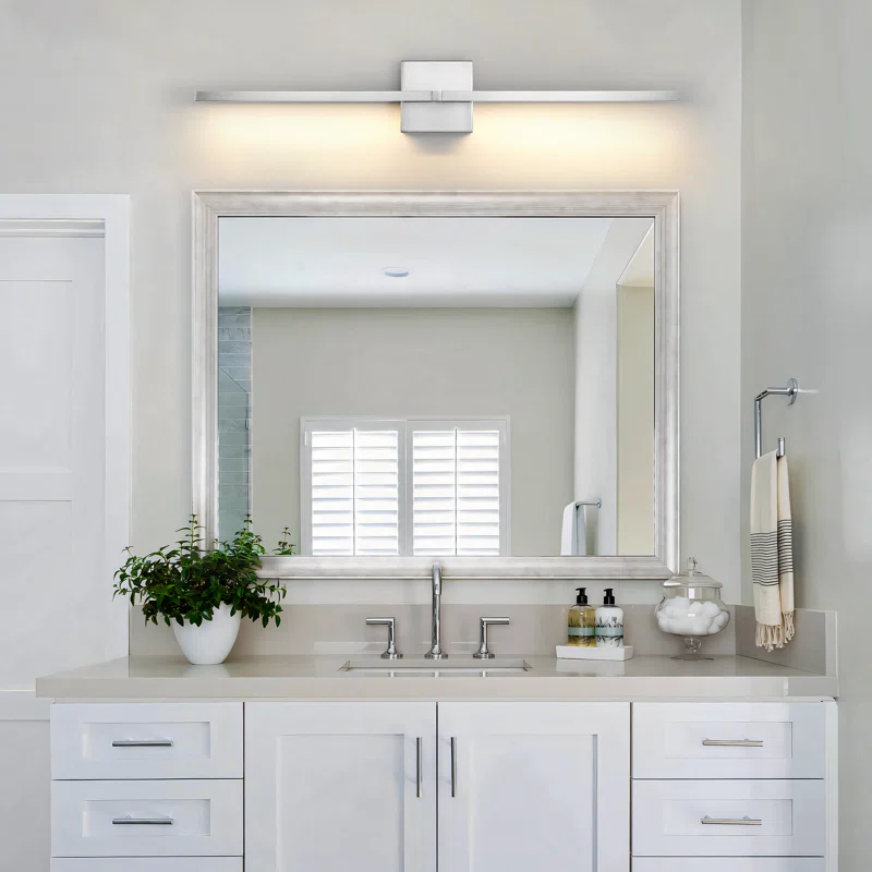 Jaiman 2-Light 30'' Dimmable LED Bath Bar - Brushed Nickel Color - Image 5