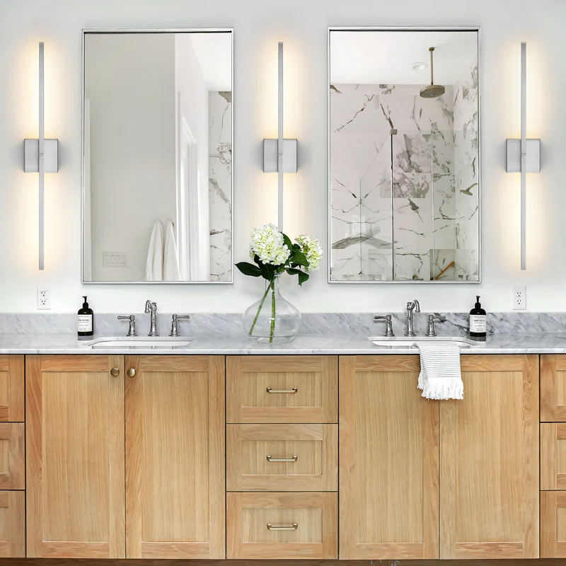 Jaiman 2-Light 30'' Dimmable LED Bath Bar - Brushed Nickel Color - Image 8