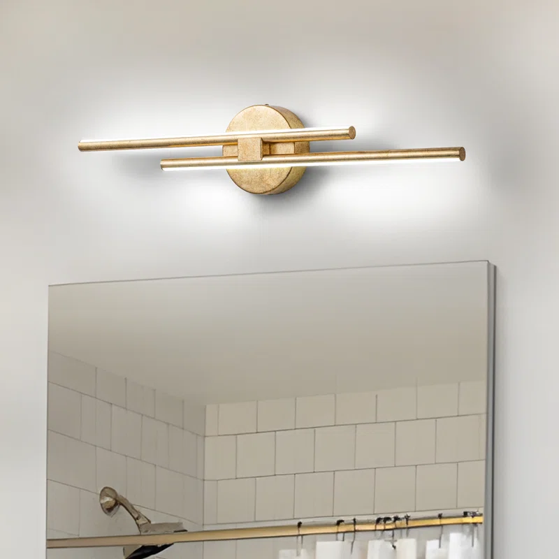 Shoji 2 - Light Dimmable LED Vanity Light - Finish: Brass Gold - Image 2
