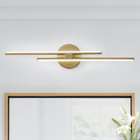 Shoji 2 - Light Dimmable LED Vanity Light - Finish:  Brass Gold