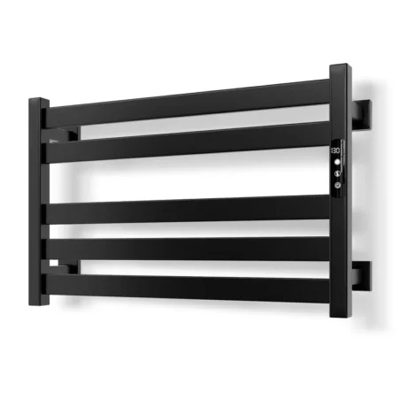 AY1001 Straight Towel Rail Towel Warmer Black Finish