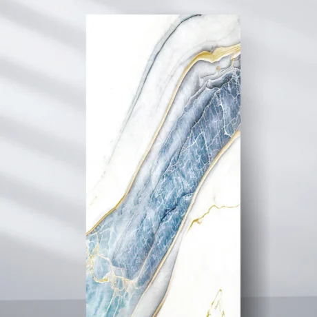 Blue Drift PVC Marble Sheets UV Protected | Waterproof | 4x8 ft (32 sq. ft)