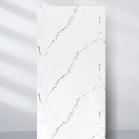 Calacatta Manhattan PVC Marble Sheets Wall Panel - Waterproof 4x8 ft (32 sq. ft)