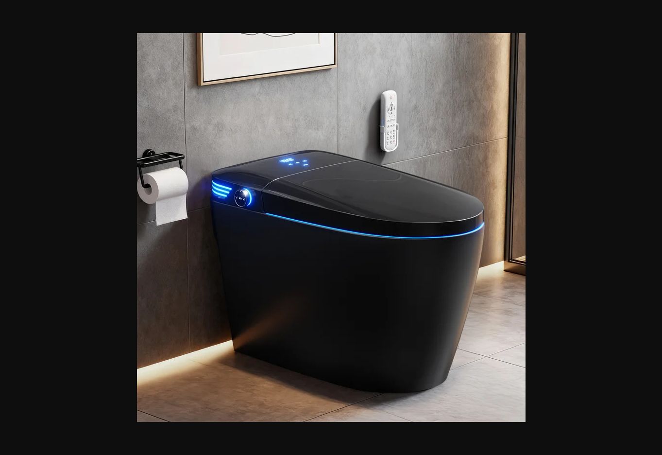 BCANHOME Black Smart Toilet with Auto-Open Lid & Bidet – BANW1066 - Image 2
